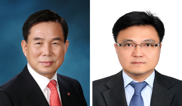 왼쪽부터 허수영 화학BU 부회장, LC USA 대표이사 황진구 전무 (사진=롯데)