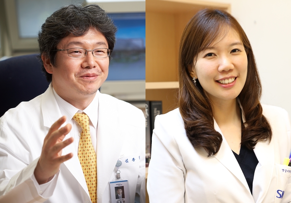 분당서울대병원 신경과 김종민 교수(좌), 영상의학과 배윤정 교수