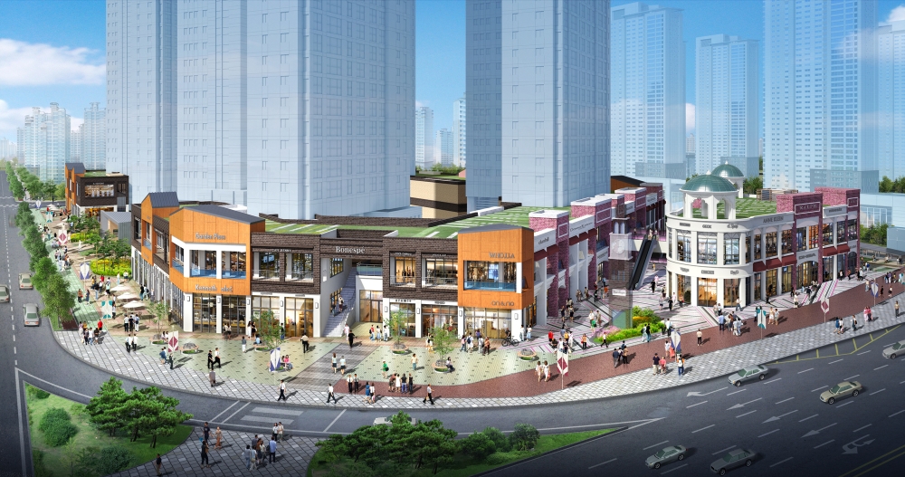 카림애비뉴김포 상가 투시도. (사진=반도건설)