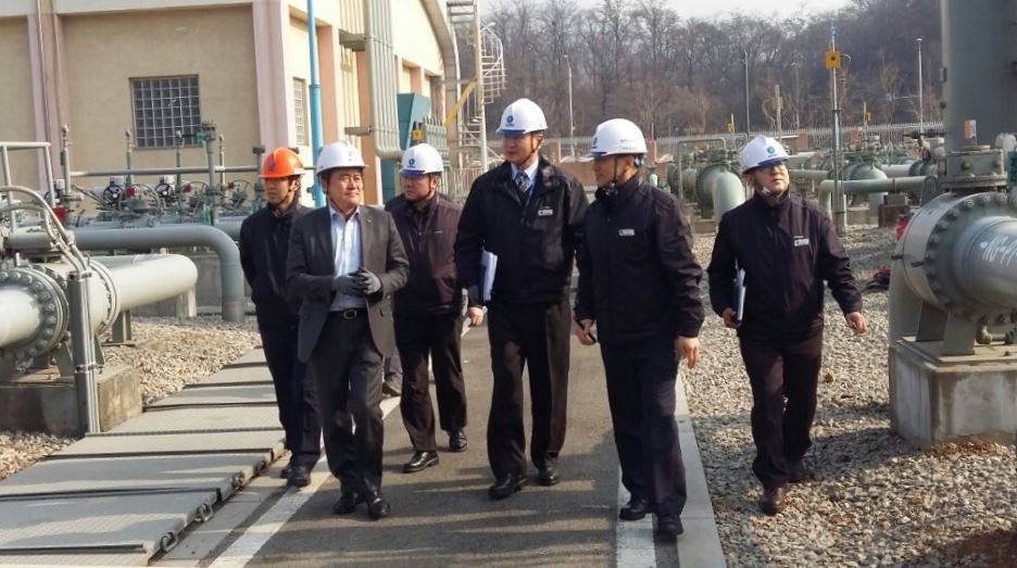 가스공사 정승일 사장, 설 연휴기간 가스공급 현장 안전점검.(사진=가스공사)