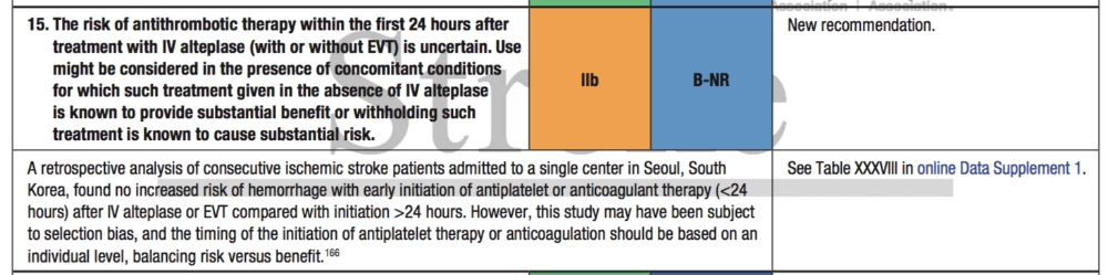 '급성 허혈성 뇌졸중 환자를 위한 조기 관리 가이드라인' 중 새롭게 추가된 항목 (사진=분당서울대병원)