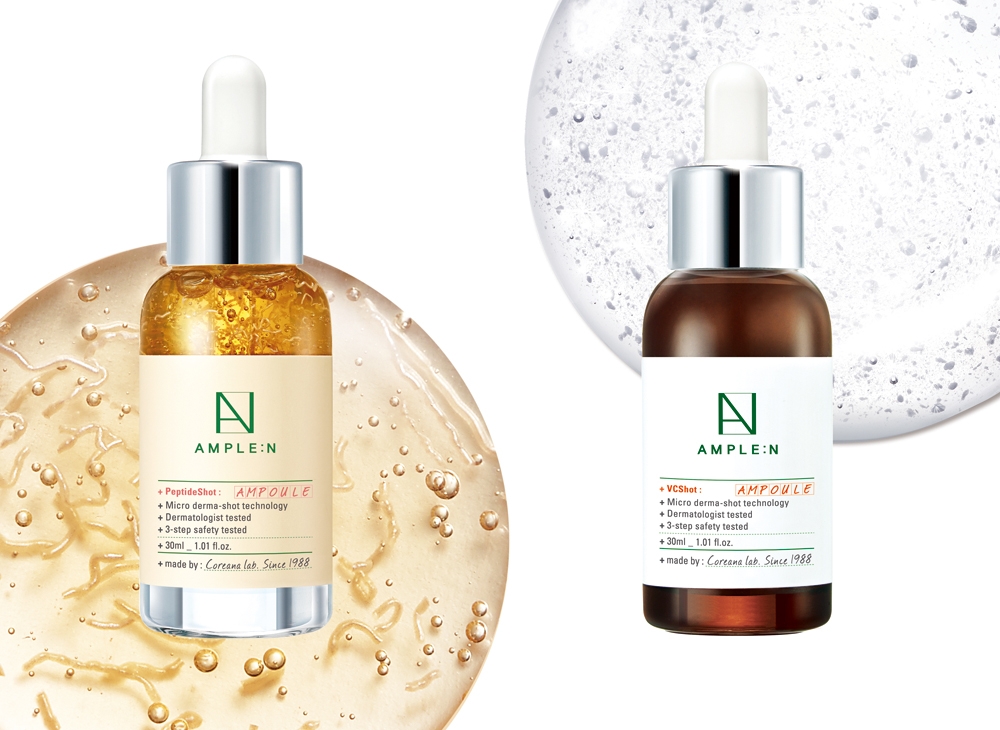 ‘펩타이드샷 앰플’과 ‘VC샷 앰플’제품 이미지, (사진=코리아나화장품)