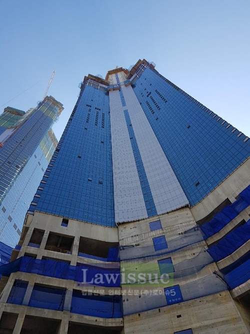 인부 4명의 사망사고를 낸 부산 해운대 엘시티 현장.(사진=부산지방경찰청)