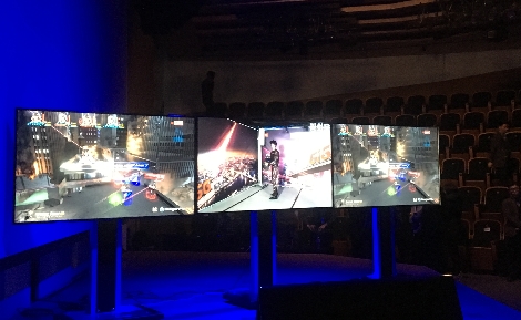 KT와 드래곤플라이가 공동 개발한 '스페셜포스 VR'의 시연 모습. (사진=로이슈)