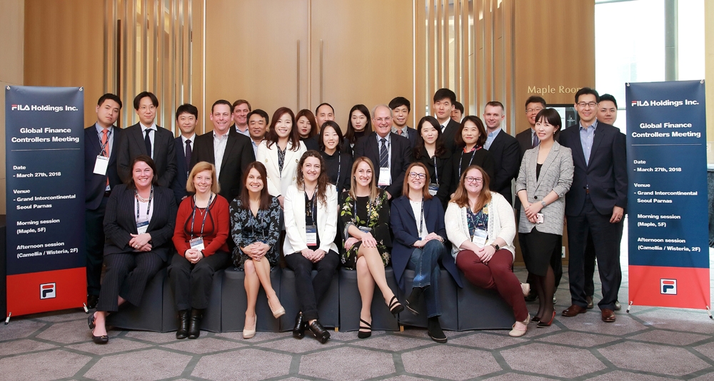 휠라 그룹 글로벌 재무 대표자 회의. (사진=휠라)