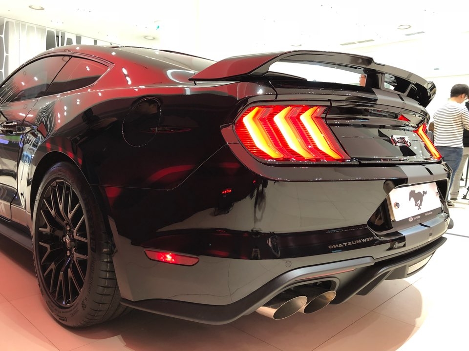 2018 뉴 머스탱 5.0L GT에는 쿼드머플러가 적용됐다.(사진=최영록 기자)