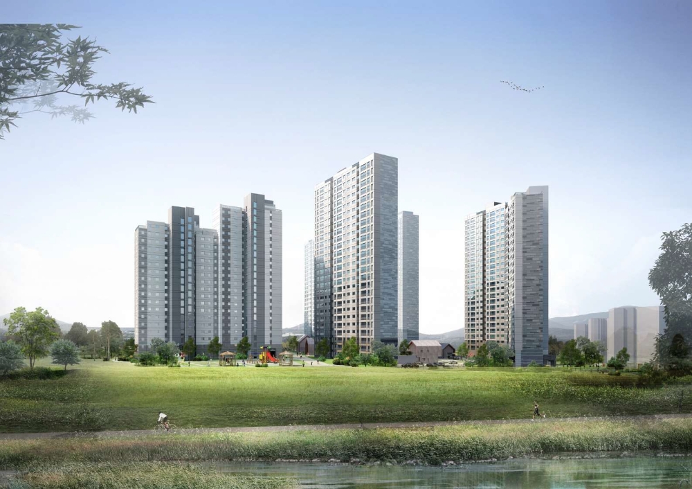 청주 힐즈파크 푸르지오 투시도.(사진=대우건설)