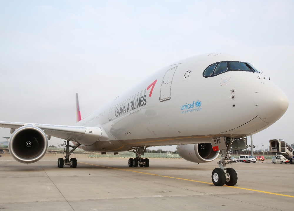 최첨단 A350 5호기 (사진=아시아나항공)