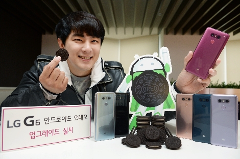 LG전자가 30일부터 LG G6의 운영체제를 안드로이드 8.0 '오레오'로 업그레이드한다고 27일 밝혔다. (사진=LG전자)
