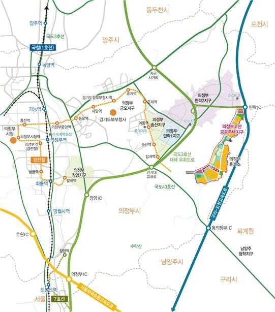 의정부고산 공동주택용지 C4블록 위치도.(사진=LH)