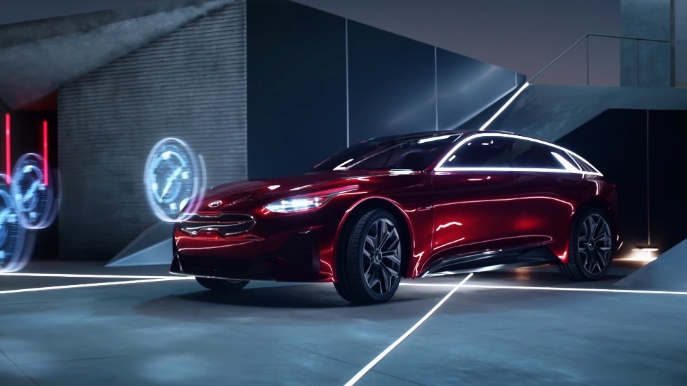 <피터 리턴즈> 영상 내 기아 미래형 컨셉카(KED-12)의 ‘사운드 포커싱’ 기술 사용 장면.(사진=기아자동차)