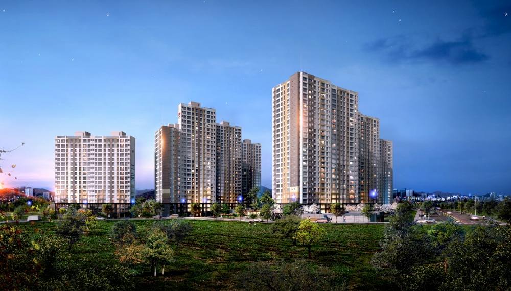 안성 공도 우방 아이유쉘 투시도.(사진=SM상선 건설부문)