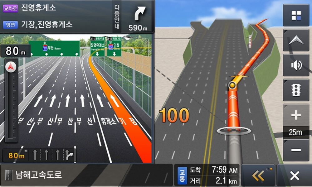 5월 정기업데이트에 신규 개통 반영된 진영JC 분기모식도.(사진=현대엠엔소프트)