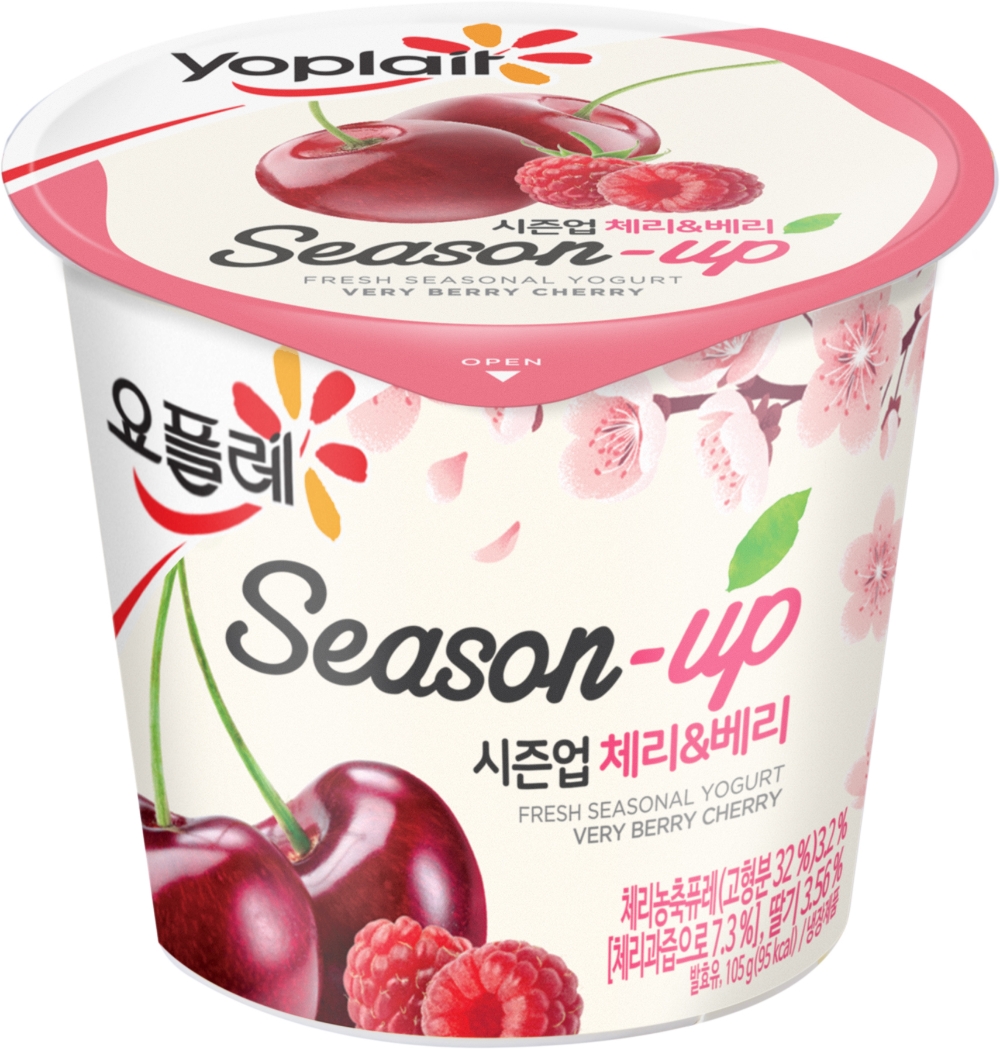 빙그레, 봄 시즌 한정 판매 ‘요플레 시즌업 체리&베리’ 출시