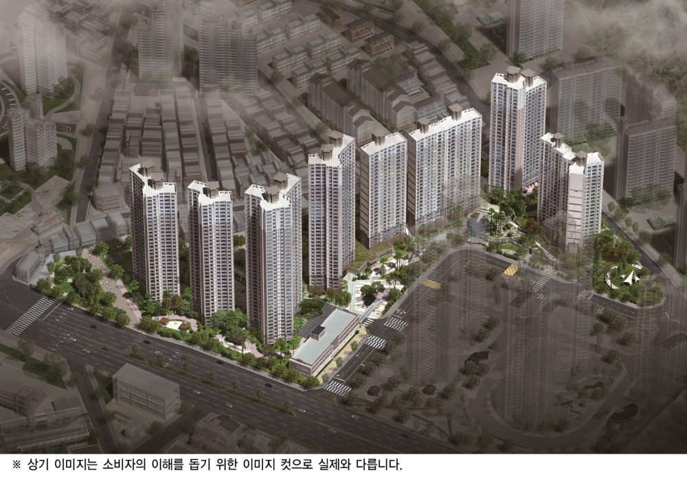 의왕 더샵캐슬 조감도.(사진=포스코건설)