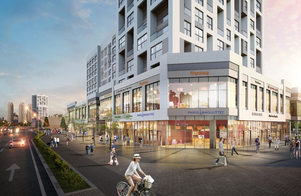 송도 더샵 트리플타워 상업시설 투시도.(사진=포스코건설)