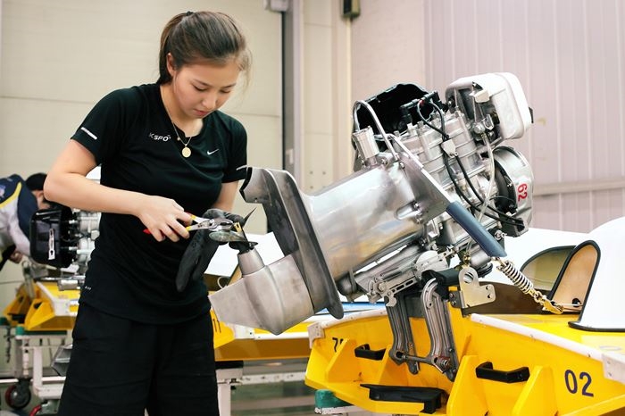 프로펠러 교정 장면. (사진=경정운영본부)