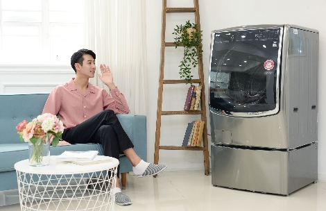 LG전자가 출시한 인고지능 트롬 씽큐 드럼세탁기 이미지. (사진=LG전자)