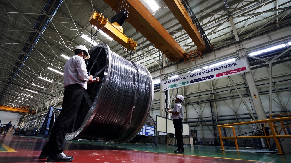 LSCI 제품 생산. (사진=LS전선)