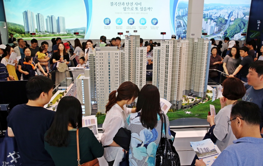 분당 더샵 파크리버 모델하우스 내부 모습.(사진=포스코건설)