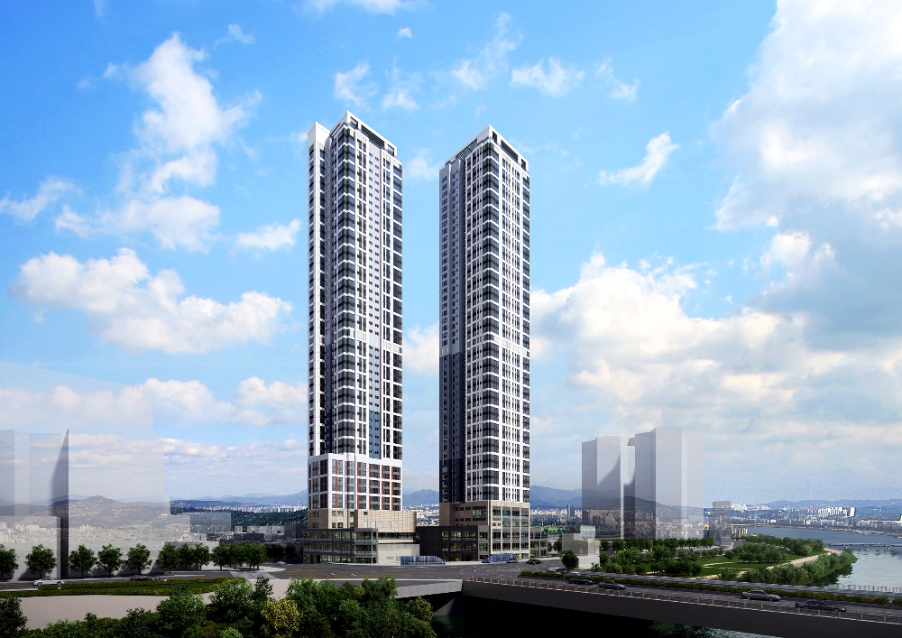 우정지역주택조합 주상복합사업 투시도.(사진=반도건설)