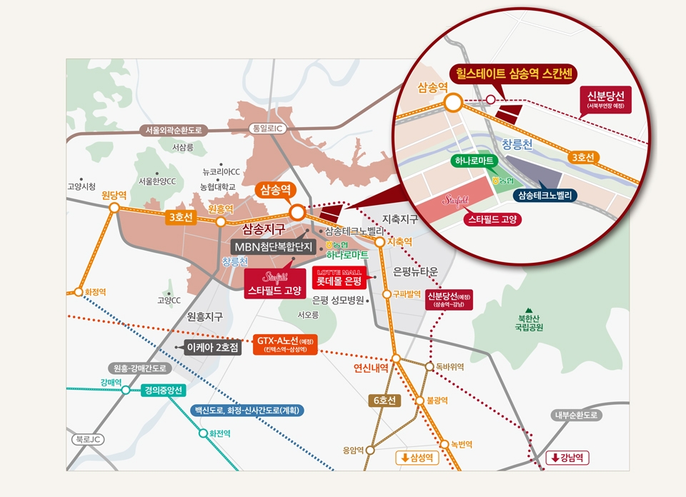 힐스테이트 삼송역 스칸센 위치도.(사진=현대건설)