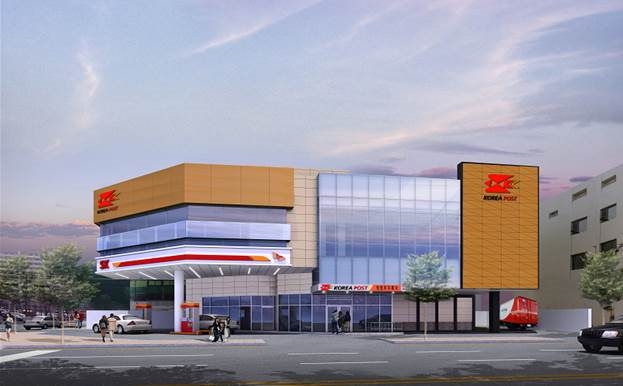 우체국사-SK주유소 복합화 투시도 예시 (사진=sk에너지)