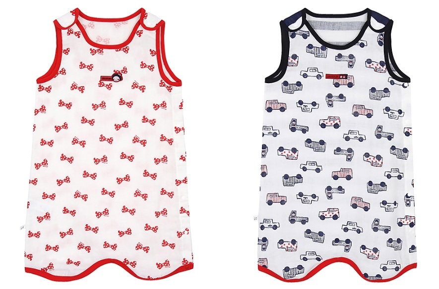 (좌)알로앤루 ‘보니거즈 여아 수면조끼’, (우)알로앤루 ‘헤이거즈 남아 수면조끼’