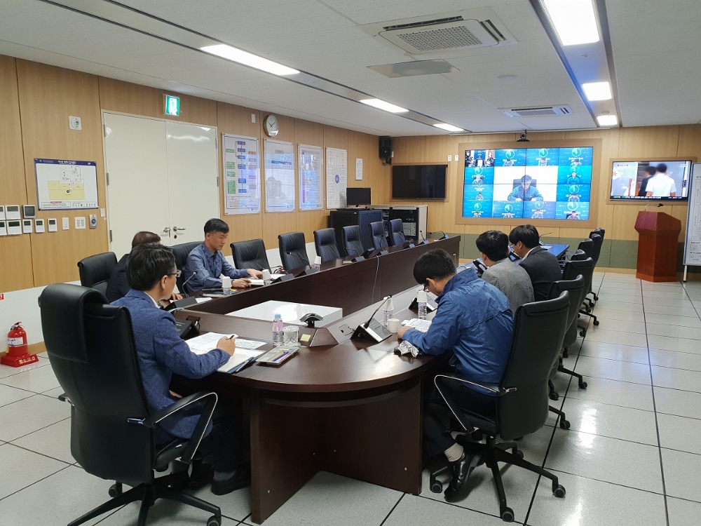 전사 상황실간 화상회의.(사진=한국가스공사)