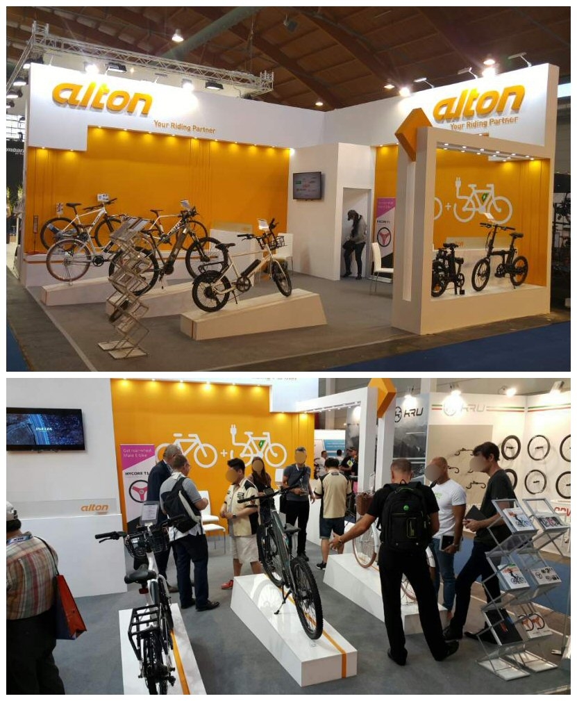 알톤스포츠(대표 김신성)는 지난 8일부터 10일까지 독일 남부 프리드리히스하펜에서 열린 ‘2018 유로바이크’에 참가해 성황리에 행사를 마쳤다.(사진=알톤스포츠)