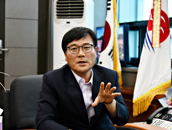 변광용 거제시장.(사진=전용모 기자)