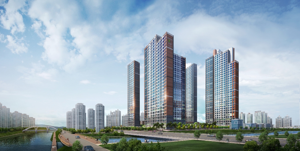 약사지구 모아엘가 센텀뷰 투시도.(사진=혜림건설)