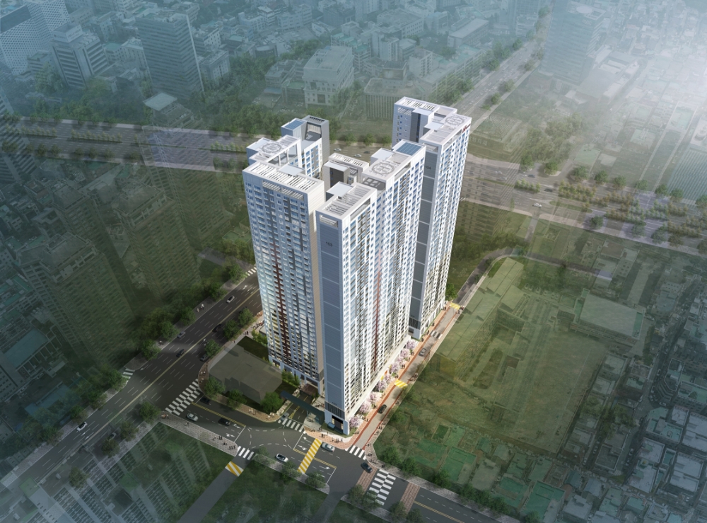 힐스테이트 범어 센트럴 조감도.(사진=현대건설)