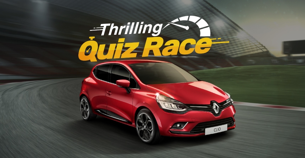 르노 클리오 스릴링 퀴즈 레이스 이벤트 포스터.(사진=르노삼성자동차)