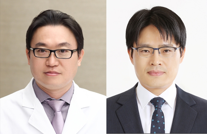 (사진=왼쪽부터 건국대병원 피부과 이양원 교수, 중앙대 시스템생명공학과 정원희 교수)