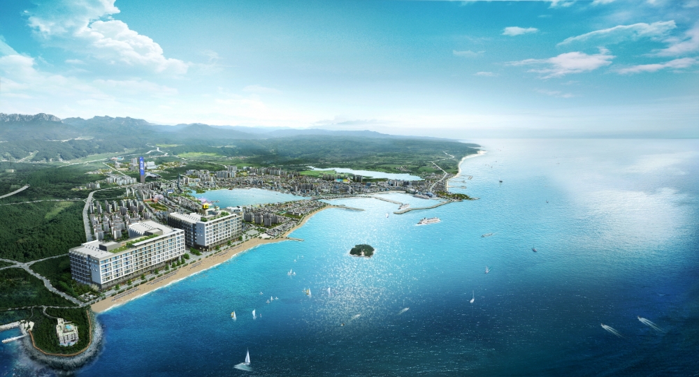 속초 한라 리센 오션파크 광역 조감도.(사진=한라)