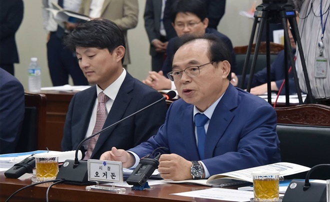 오거돈 부산시장이 발언을 하고 있다.(사진제공=부산시)