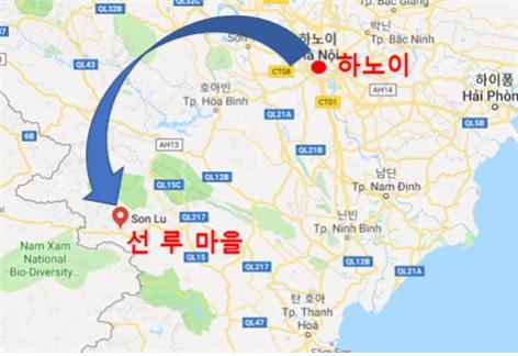 베트남 선루마을 위치도.(사진=한국수자원공사)