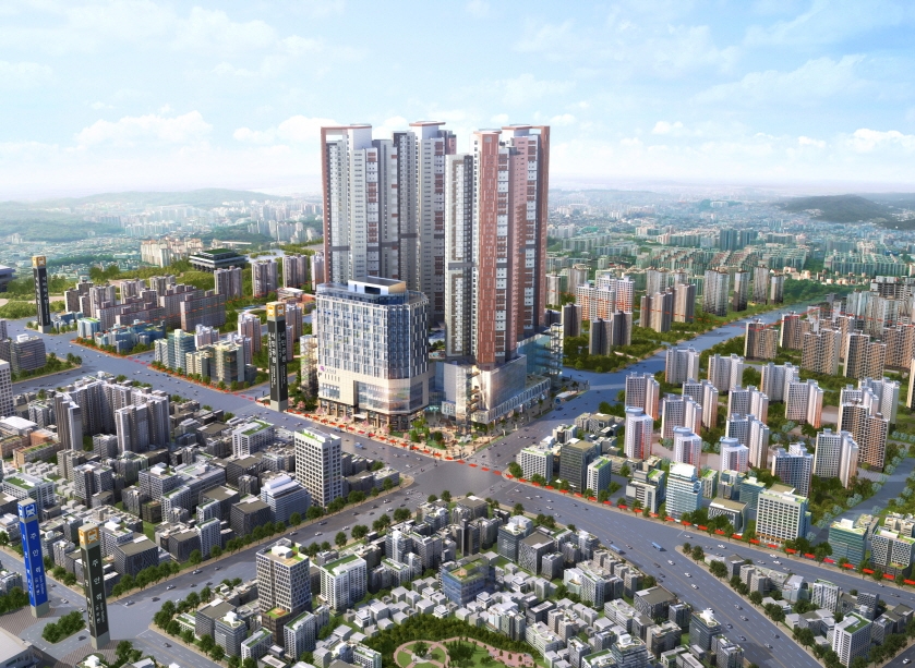 인천 미추홀 꿈에그린 조감도.(사진=한화건설)