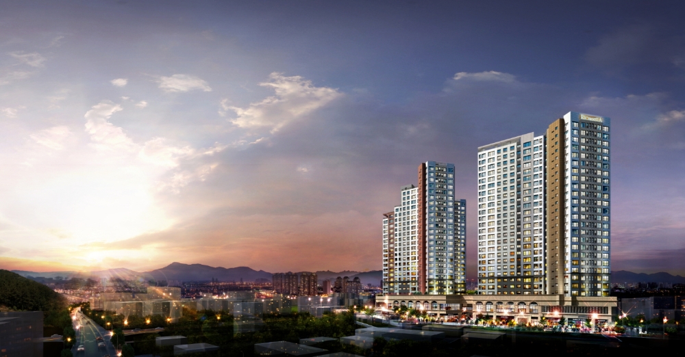 광주 금호 리첸시아 야경 투시도. (사진=금호건설)