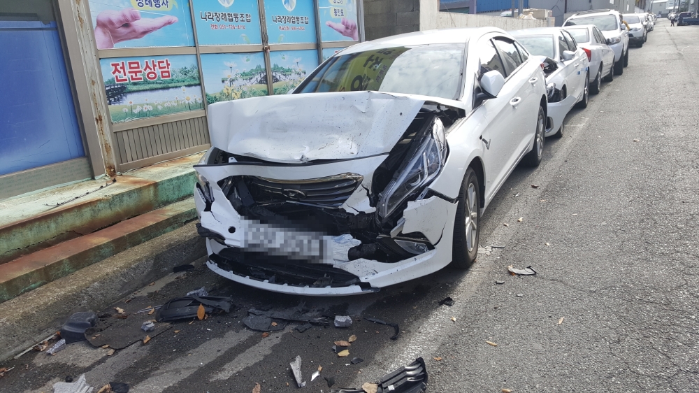 피해차량들.(사진제공=부산지방경찰청)