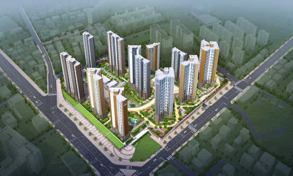 반도건설, 광주 남구 반도유보라 조감도.(사진=반도건설)