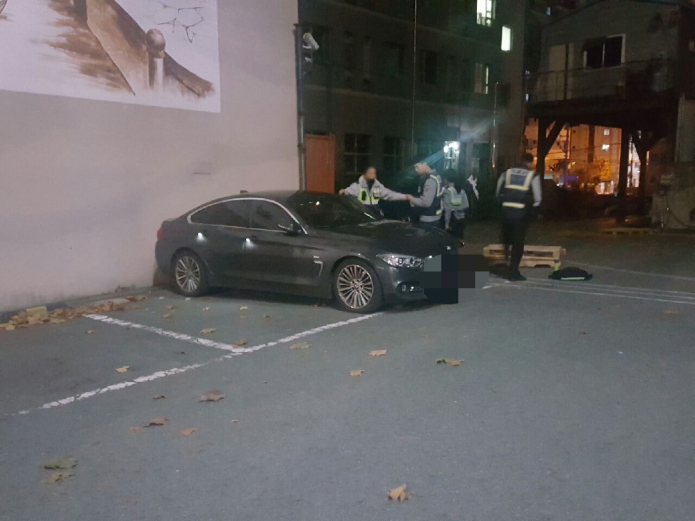 음주운전 차량.(사진제공=부산지방경찰청)