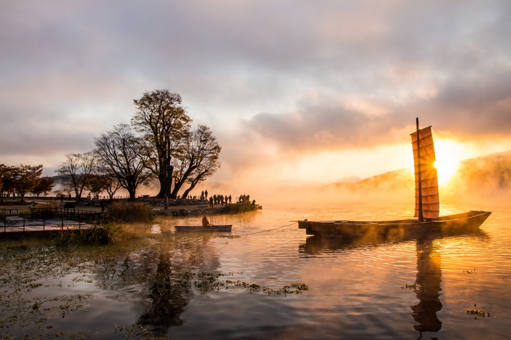 양수 두물머리 일출(사진=코레일 제공)