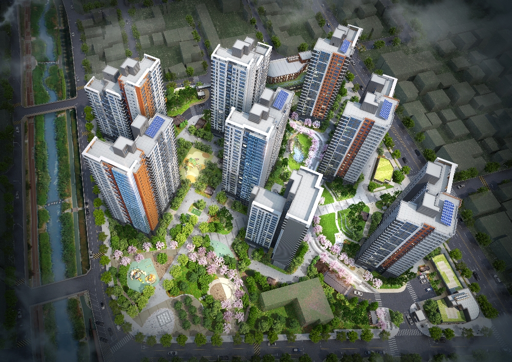 e편한세상 청계 센트럴포레_조감도.(사진=리얼투데이)