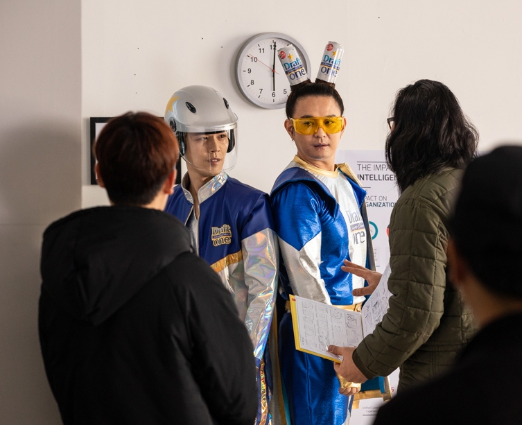 삿포로 드래프트원 노라조촬영현장.(사진=포도컴)