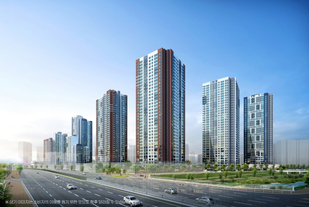 평촌 래미안 푸르지오 투시도.(사진=대우건설·삼성물산)