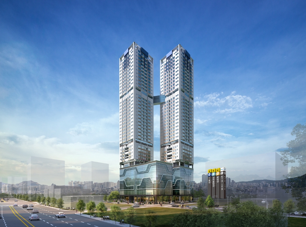 청량리역 해링턴 플레이스 투시도.(사진=효성중공업·진흥기업)