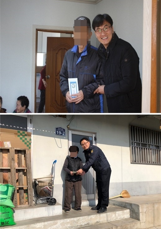 안동교도소직원들이 소외계층을 찾아 위문활동을 벌이고 있다.(사진제공=안동교도소)