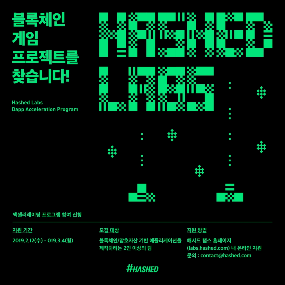 해시드 랩스, 액셀러레이팅 참가 블록체인 게임 모집
